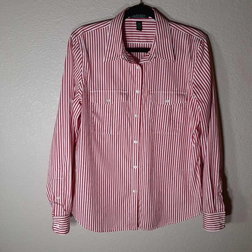 LAUREN RALPH LAUREN Button up Blouse  Size Large